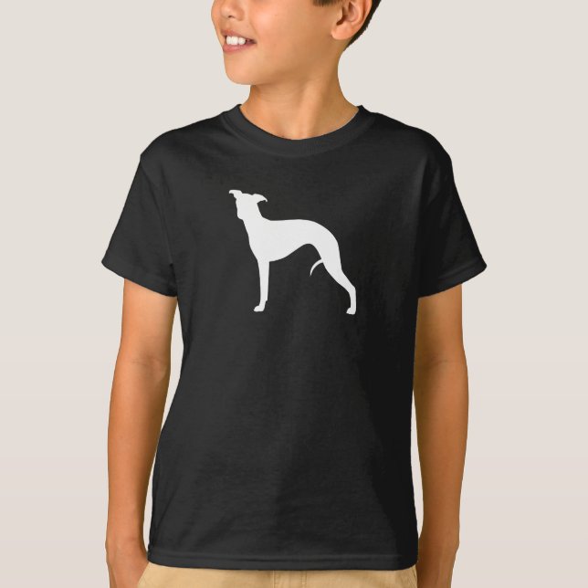 Camiseta Silueta de Whippet (Anverso)