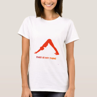 Camiseta Silueta de Yoga Perro hacia Abajo Minimalista Esti