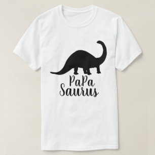 Camiseta Silueta del Brontosaurus de Saurus de la papá