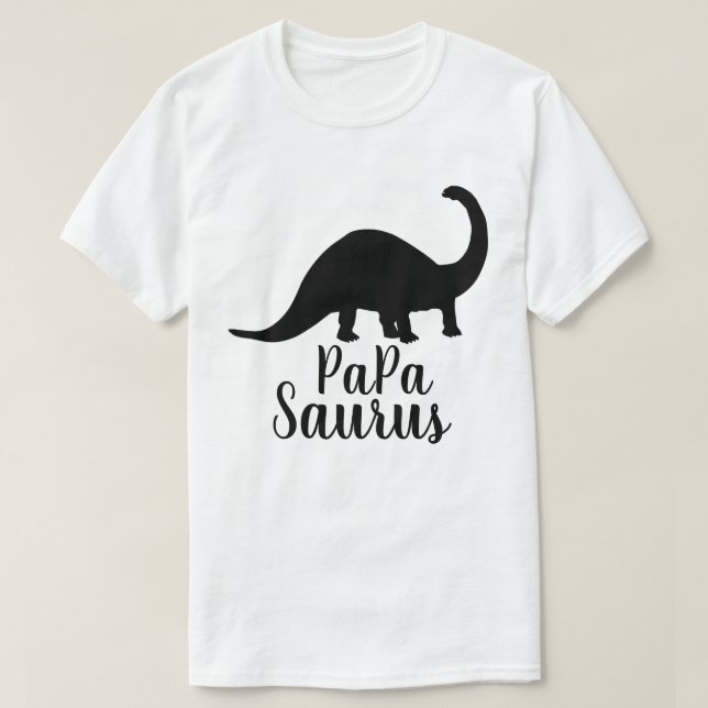 Camiseta Silueta del Brontosaurus de Saurus de la papá (Diseño del anverso)