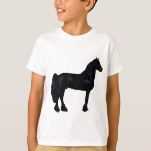 Camiseta Silueta del caballo en blanco y negro