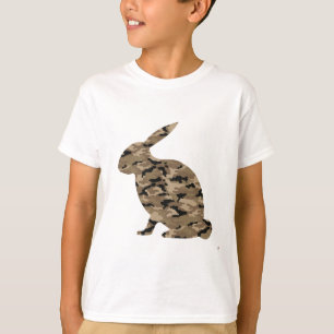 Camiseta Silueta del conejo del camuflaje