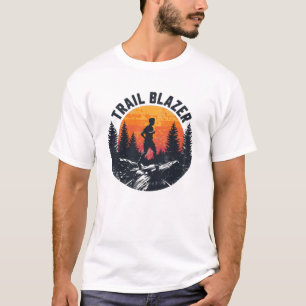 Camiseta Silueta del corredor de montaña Trail Blazer