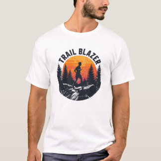 Camiseta Silueta del corredor de montaña Trail Blazer