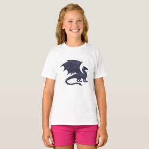Camiseta Silueta del dragón - Elegir color de fondo