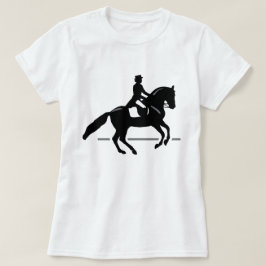 Camiseta Silueta del Equestrian del Dressage del caballo