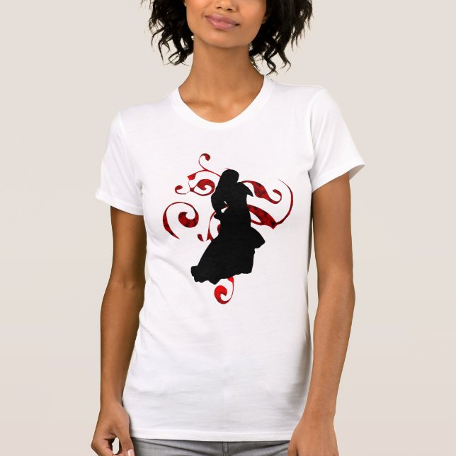 Camiseta Silueta del flamenco (Anverso)