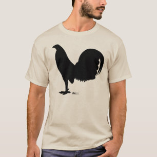 Camiseta Silueta del gallo del gallo de pelea