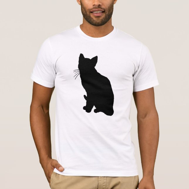 Camiseta Silueta del gato (Anverso)