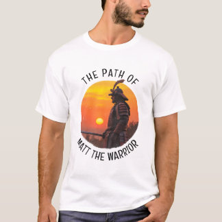 Camiseta Silueta Del Guerrero Samurái Personalizada Bajo El