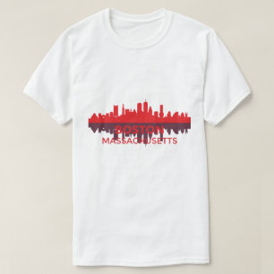 Camiseta Silueta del horizonte audaz de Boston Massachusett