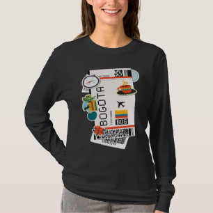 Camiseta Silueta del horizonte de la ciudad de Bogotá Colom
