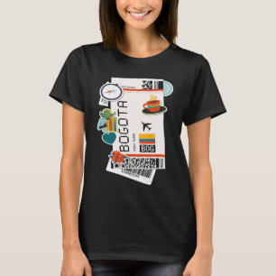 Camiseta Silueta del horizonte de la ciudad de Bogotá Colom