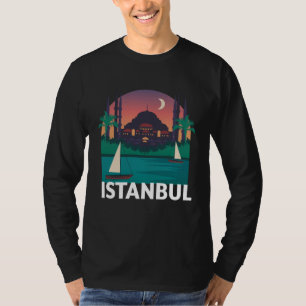 Camiseta Silueta del horizonte de la ciudad de Estambul Tur