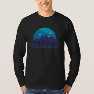 Camiseta Silueta del horizonte de la ciudad de London Ontar