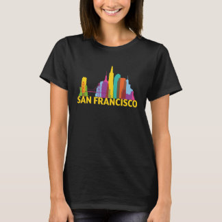 Camiseta Silueta del horizonte de San Francisco California