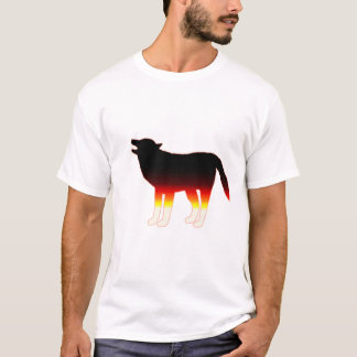 Camiseta Silueta del lobo