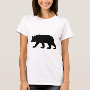 Camiseta Silueta del oso negro