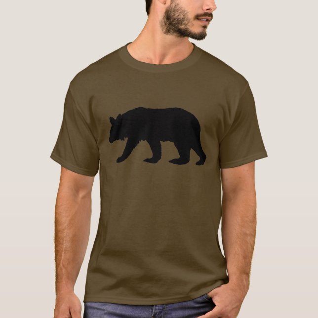 Camiseta Silueta del oso negro (Anverso)