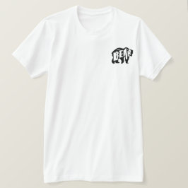 Camiseta Silueta del oso papá.Negro