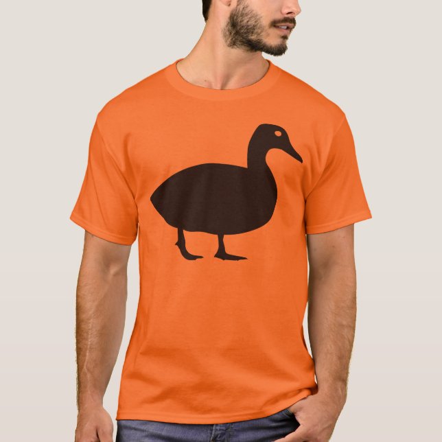 Camiseta Silueta del pato negro (Anverso)