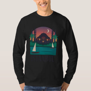 Camiseta Silueta del perfil del horizonte de la ciudad de E