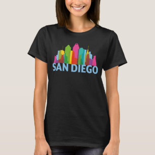 Camiseta Silueta del perfil urbano de San Diego California