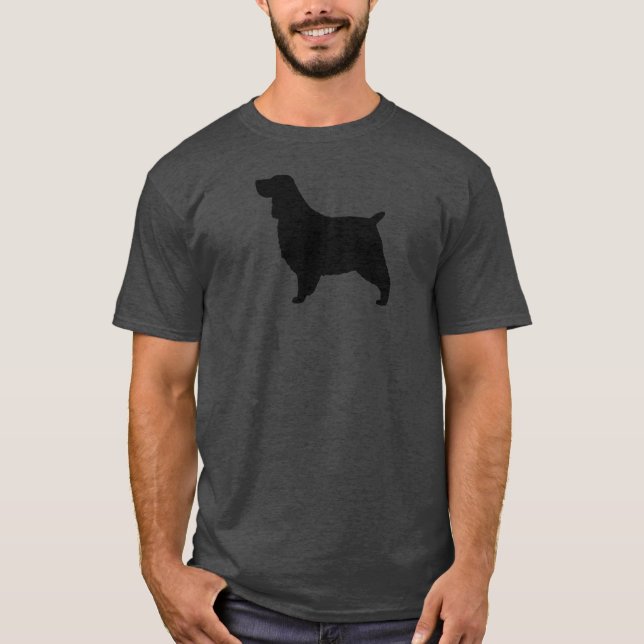 Camiseta Silueta del perro de aguas de saltador inglés (Anverso)