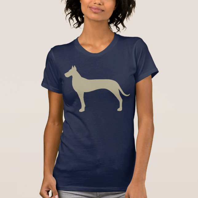 Camiseta Silueta del perro de great dane (Anverso)