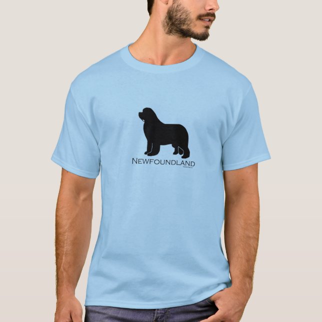 Camiseta Silueta del perro de Terranova (Anverso)