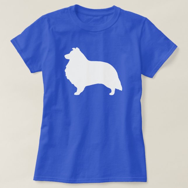 Camiseta Silueta del perro pastor de Shetland (Diseño del anverso)
