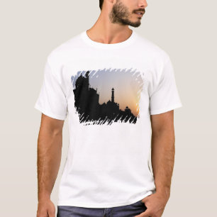 Camiseta Silueta del Taj Mahal al atardecer, Agra,