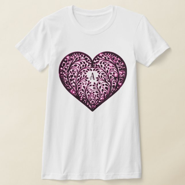Camiseta Silueta elegante del corazón (Distribución)
