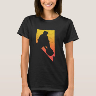 Camiseta Silueta Estatal Gold Panner Nevada - Panorama de o