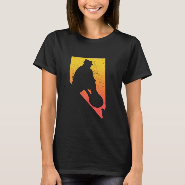 Camiseta Silueta Estatal Gold Panner Nevada - Panorama de o (Anverso)