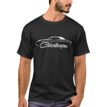 Camiseta Silueta Fantasma Negra 1970 Challenger