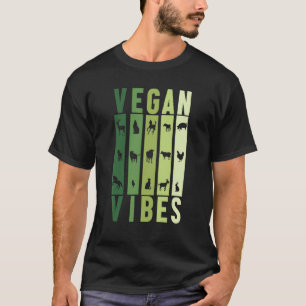 Camiseta Silueta gráfica de animales de la serie Vegan Vibe