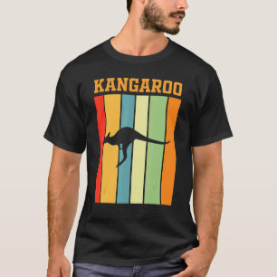 Camiseta Silueta Kangaroo Shadow Silhouette In Retro Colore