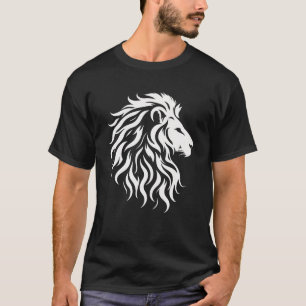 Camiseta Silueta majestuosa de cabeza de león