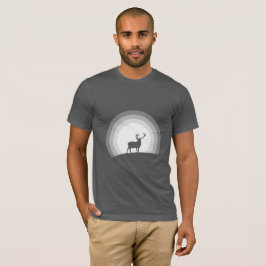 Camiseta Silueta majestuosa de ciervo bajo la luz lunar