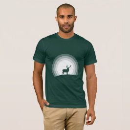 Camiseta Silueta majestuosa de ciervo bajo la luz lunar