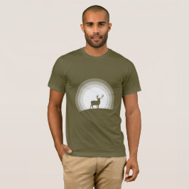 Camiseta Silueta majestuosa de ciervo bajo la luz lunar