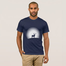 Camiseta Silueta majestuosa de ciervo bajo la luz lunar