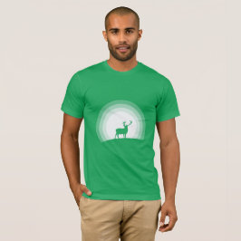 Camiseta Silueta majestuosa de ciervo bajo la luz lunar