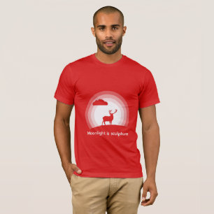 Camiseta Silueta majestuosa de ciervo bajo la luz lunar est