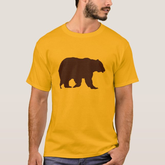 Camiseta Silueta marrón de oso (Anverso)