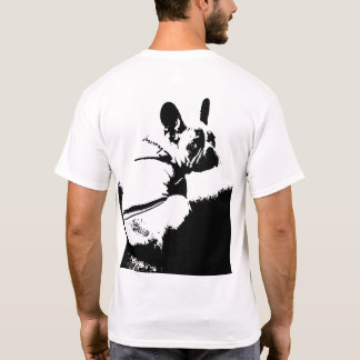 Camiseta Silueta minimalista de Bulldog Francés – Negro atr