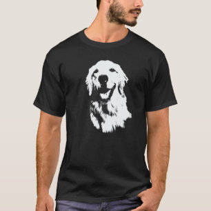 Camiseta Silueta minimalista de la cara de un Golden Retrie