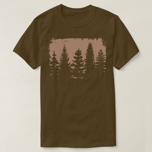 Camiseta Silueta Misteriosa de Bosque Antiguo (Diseño del anverso)