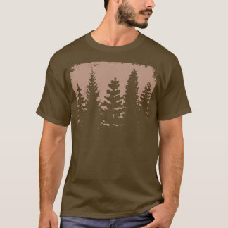 Camiseta Silueta Misteriosa de Bosque Antiguo